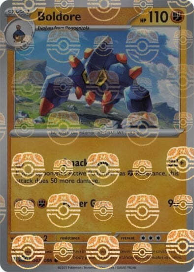 White Flare Boldore #47/86 Masterball Holo
